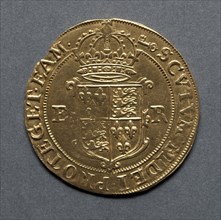 Pound (reverse), 1595-1598. England, Elizabeth I, 1558-1603. Gold