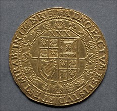 Rose Ryal (reverse), 1619-1620. England, James I, 1603-1625. Gold