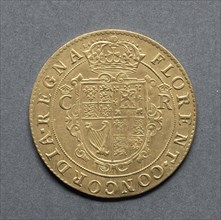 Briot Unite (reverse), 1631-1632. England, Charles I, 1625-1649. Gold
