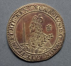 Triple Unite (obverse), 1643. England, Charles I, 1625-1649. Gold