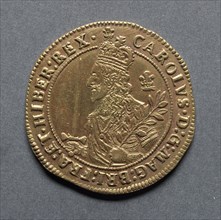 Triple Unite (obverse), 1644. England, Charles I, 1625-1649. Gold