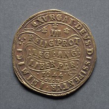 Triple Unite (reverse), 1644. England, Charles I, 1625-1649. Gold