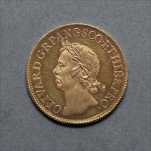 Broad [pattern] (obverse), 1656. England, Oliver Cromwell, Lord Protector, 1653-1658. Gold