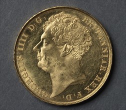 Two Pounds, 1823. After a design by Francis Legatt Chantrey (British, 1781-1841), J. B. Merlen
