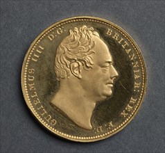 Two Pounds [pattern], 1831. J. B. Merlen (British), William Wyon (British). Gold