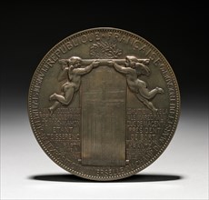 Medal (reverse), 1878. Eugène André Oudiné (French, 1810-1887). Bronze; diameter: 8.6 cm (3 3/8 in