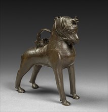 Aquamanile: Saddled Horse, c. 1300. North Germany, Lower Saxony (?), 14th century. Bronze; overall: