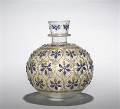 Hookah bowl, early 1700s. India, Mughal Dynasty (1526-1756). Glass with colored enamel and gilding;
