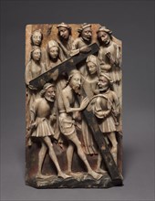 Christ Carrying the Cross (Panel from an Altarpiece), 1400s. England, Nottingham, 15th century.