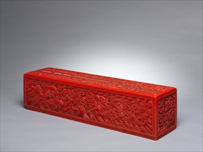 Scroll Box, 1644-1911. China, Qing dynasty (1644-1911). Cinnabar lacquer on wood; overall: 14 x 14