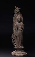 Miroku: Future Buddha, 12th century. Japan, Heian Period (794-1185). Wood; overall: 51.2 cm (20