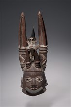 Helmet, late 1800s - early 1900s. Guinea Coast, Nigeria,Yoruba people, late 19th-early 20th century