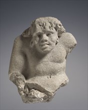 Male Atlantean Figure, 300s. Afghanistan, possibly Hadda, Kushan period (c. 80-320). Stucco;
