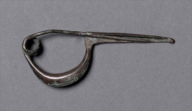 Boat-Shaped Fibula, c. 700 BC. Italy, Etruscan, late 8th Century BC. Bronze; overall: 6.8 cm (2