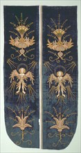 Part of a Chasuble Back, c. 1500. England, London (embroidery) and Italy, Florence (velvet), early