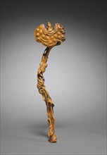Scepter in the Shape of a Ruyi Fungus, 1700s. China, Qing dynasty (1644-1911). Carved boxwood;