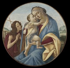 Virgin and Child with the Young Saint John the Baptist, c. 1490. Sandro Botticelli (Italian,