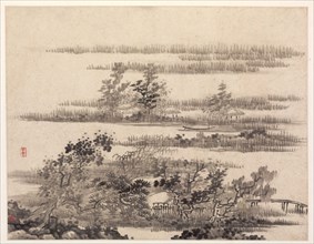 Summer in the Water Country, 1670s. Gong Xian (Chinese, 1599-1689). Album leaf, ink on paper;