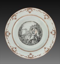 Charger, c. 1750. China, Chinese Export, 18th century. Porcelain; diameter: 36.3 cm (14 5/16 in.).