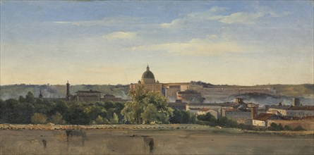 View of Rome, c. 1782-1784. Pierre Henri de Valenciennes (French, 1750-1819). Oil on paper, mounted