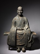 Portrait of Hotto Enmyo Kokushi, 1286–1333. Japan, Kamakura Period (1185-1333). Hinoki cypress wood