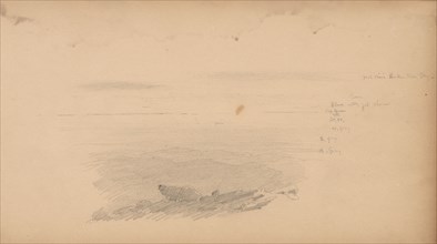 Sketchbook, page 04: Sea Scape with Color Notations, 1859. Sanford Robinson Gifford (American,