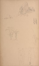 Sketchbook, page 09: Mountians and Rocks , 1859. Sanford Robinson Gifford (American, 1823-1880).