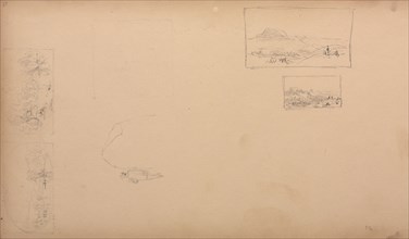 Sketchbook, page 37: Maine Landscape Vignittes, 1859. Sanford Robinson Gifford (American,