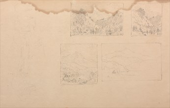Sketchbook, page 39: Maine Landscape Vignittes, 1859. Sanford Robinson Gifford (American,