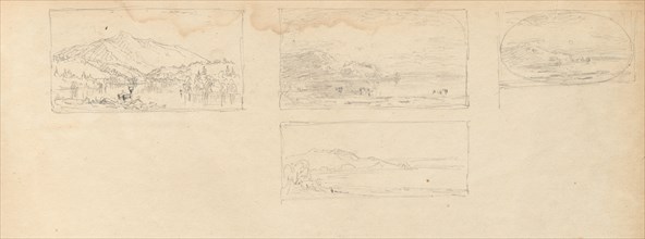 Sketchbook, page 40: Maine Landscape, 1859. Sanford Robinson Gifford (American, 1823-1880).