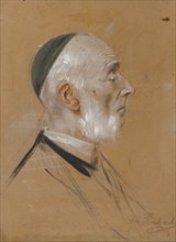 Karl Eduard von Liphart, c. 1875. Franz von Lenbach (German, 1836-1904). Paint over graphite(?);
