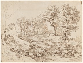 La Serpentara near Olevano, 1829. Friedrich Preller (German, 1804-1878). Pen and brown ink over