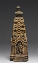 Model of the Sikhara of a Buddhist Temple, 900s. India, Bihar, 10th century. Kaolinite; overall: 28