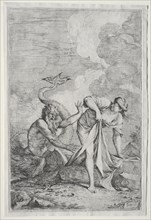 Glaucus and Scylla, c. 1661. Salvator Rosa (Italian, 1615-1673). Etching; framed: 52.4 x 39.4 cm