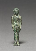 Statuette of a Kouros, 600-500 BC. Italy, Etruscan, 6th Century BC. Bronze; overall: 8.8 cm (3 7/16