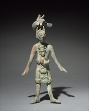 Jaina Figure, 600s-700s. Maya, Late Classic, 7th-8th Century. Terracotta; overall: 18.5 x 10 cm (7