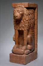 Supporting Lion, style of the 13th century. Italy, style of the 13th century. Pink limestone (known