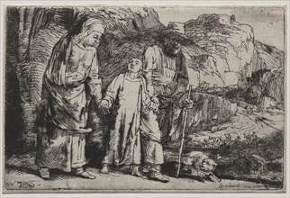 Christ Returning from the Temple with His Parents, 1654. Rembrandt van Rijn (Dutch, 1606-1669).