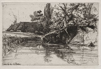 The Moat House, 1865. Francis Seymour Haden (British, 1818-1910). Etching and drypoint