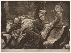 The Garden Bench, 1883. James Tissot (French, 1836-1902). Mezzotint; sheet: 54.7 x 72.2 cm (21 9/16