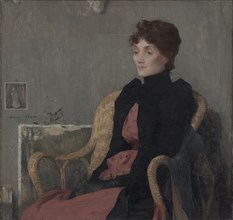 Portrait of a Woman, c. 1891. Edmond François Aman-Jean (French, 1858-1936). Oil on fabric; framed: