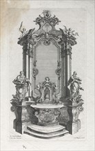 Model for Altar for Woodcarvers. Gottfried Bernhard Götz (German, 1708-1774). Engraving