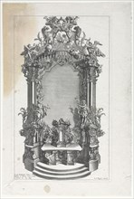 Model for Altar for Woodcarvers. Gottfried Bernhard Götz (German, 1708-1774). Engraving