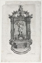 Model for Altar for Woodcarvers. Gottfried Bernhard Götz (German, 1708-1774). Engraving