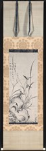 Rock, Bamboo, and Orchids, late 1300s-early 1400s. Gyokuen Bompo (Japanese, 1348-c. 1420). Hanging