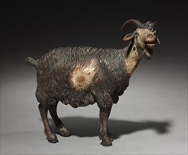Figure from a Crèche: Standing Mountain Goat, 1780-1830. Italy, Naples, late 18th-early 19th