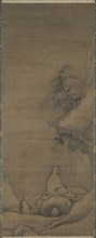 Bodhidharma Meditating Facing a Cliff, late 1200s. China, Song dynasty (960-1279). Hanging scroll,