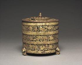 Cylindrical Container with Cover (Lian), 100 BC- 100. China, Han dynasty (202 BC-AD 220). Gilt