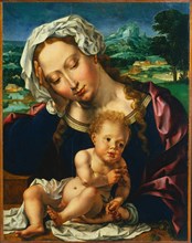 Virgin and Child in a Landscape, 1531. Jan Gossaert (Flemish, c1475/78-1532), and an Anonymous