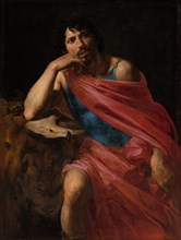 Samson, c. 1630. Valentin de Boulogne (French, 1594-1632). Oil on canvas; framed: 157 x 125 x 7 cm